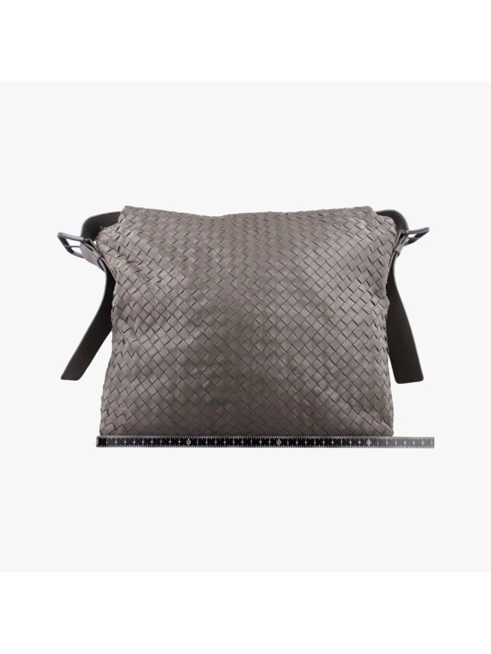 Bottega Veneta Intrecciato Gray Lambskin Shoulder Bag